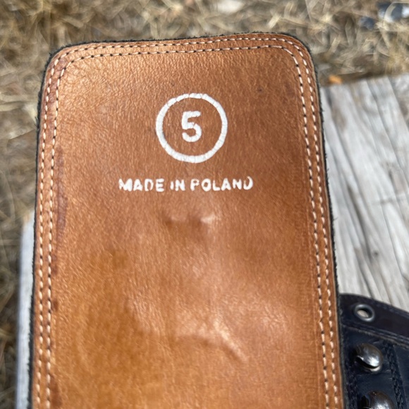 John Fluevog Oxblood Leather Vintage Lace Up Boots - Picture 5 of 11